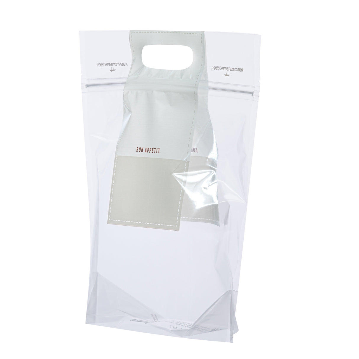 Bags, Gusset Zip, 8.25 x 3.5 x 10.5 Inch, Plastic, Clear, with Handles,1 - 100 COUNT