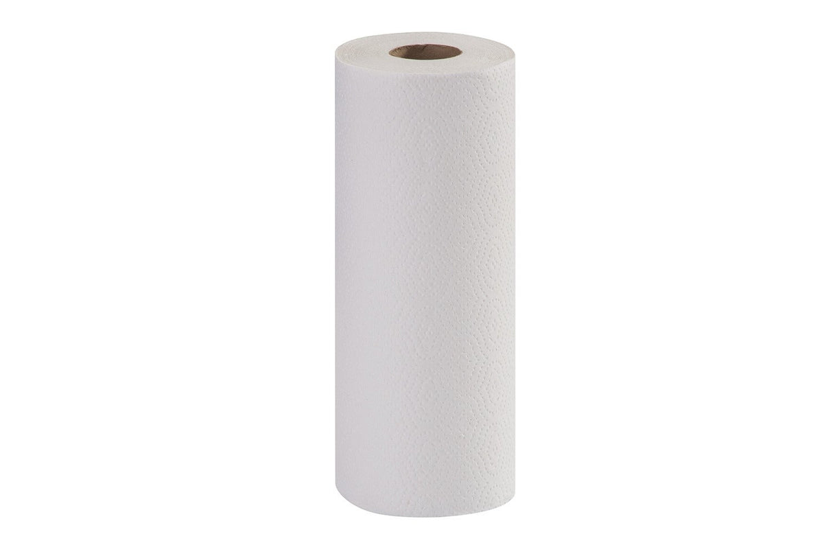 Towels, Roll, 2-Ply, Perforated, White, 11 x 9 Inch,30 - 84 COUNT