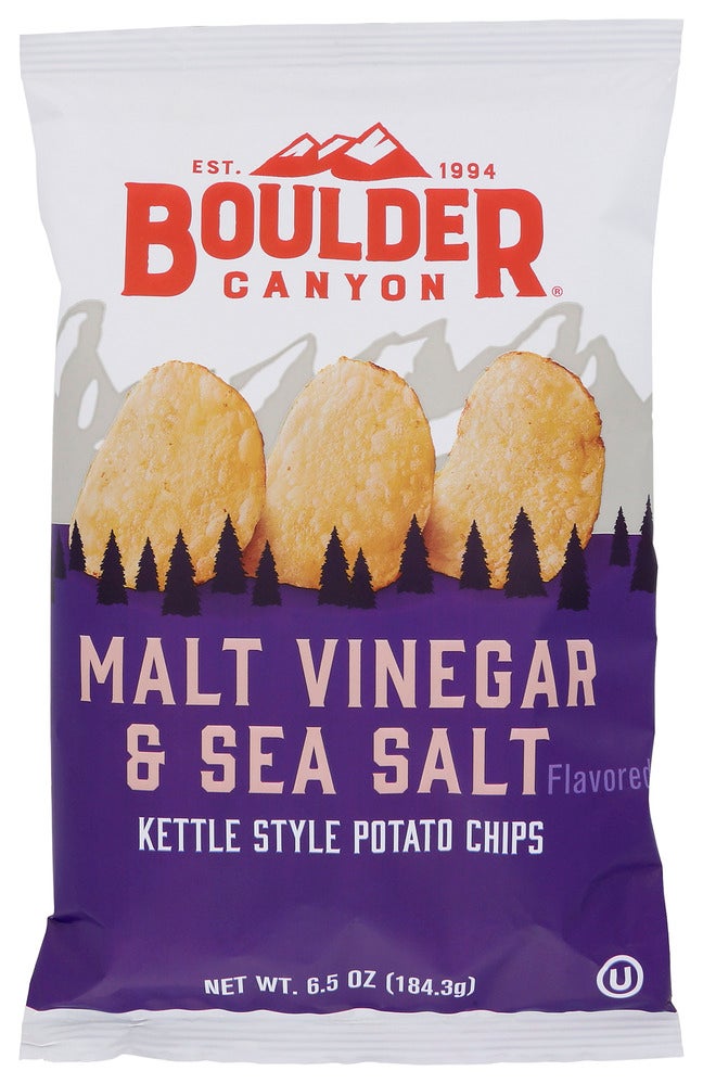 Chips, Potato, Kettle-Cooked, Malt Vinegar & Sea Salt,12 - 6.5 OUNCE