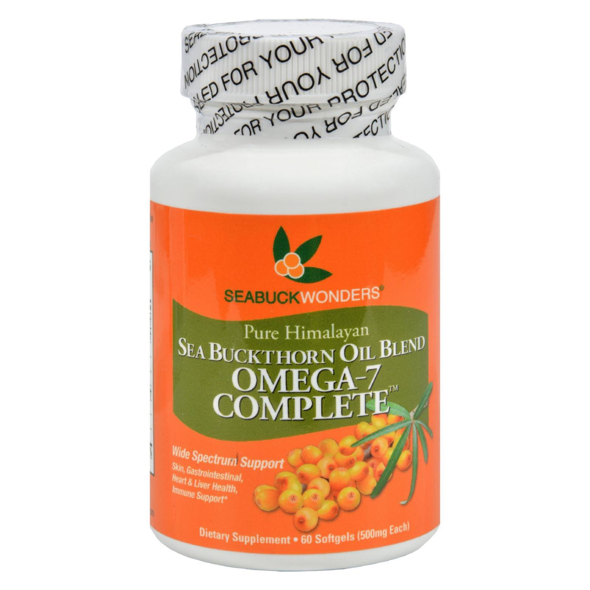 Supplement, Oil Blend, Omega-7 Complete, Sea Buckthorn, Softgels, 500mg,60 - 1 EACH