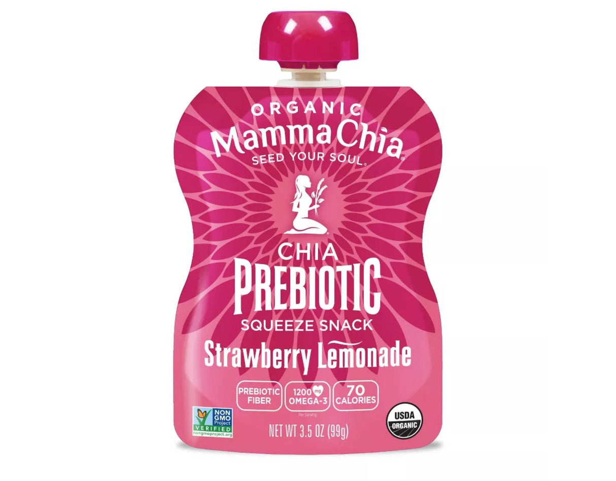 Snacks, Chia Seed, Strawberry Lemonade, Squeeze Pouch, 3.5 Ounce,6 - 4 COUNT
