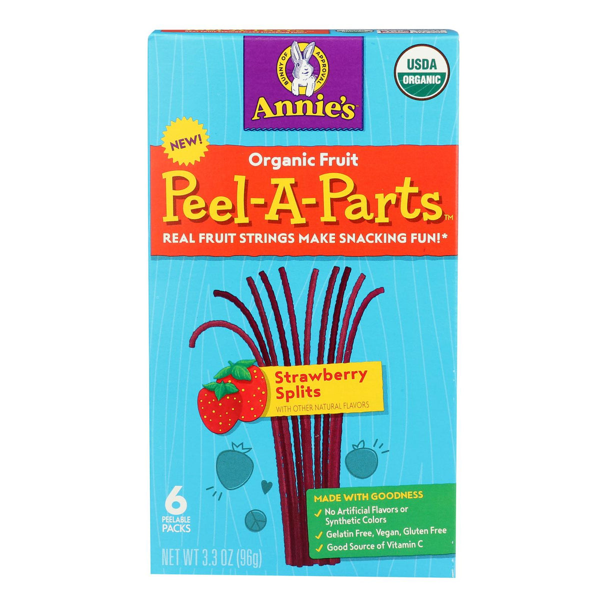 Snacks, Fruit, Peel-A-Part, Strawberry, 0.55 Ounce,8 - 6 COUNT