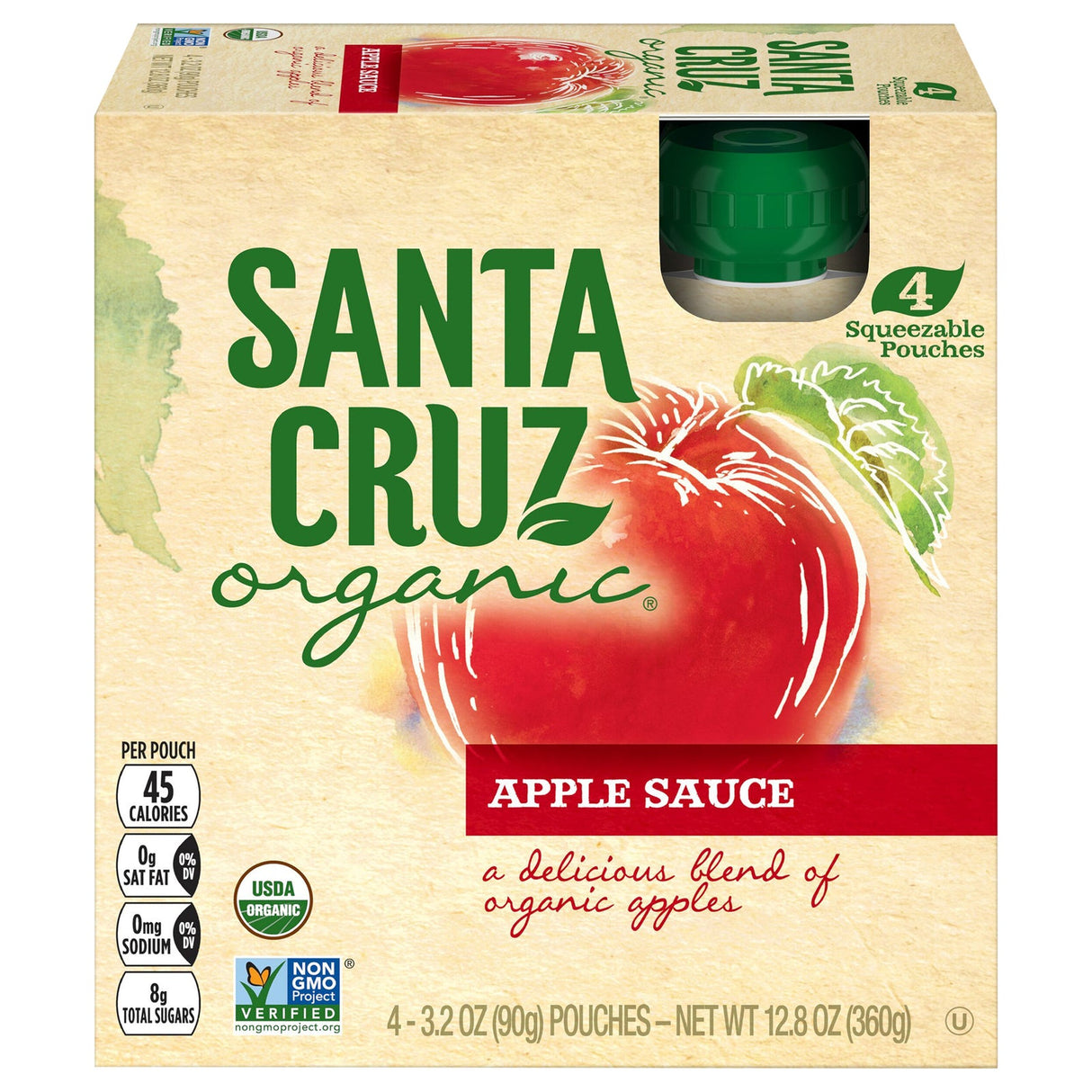 Applesauce, Squeeze Pouch, 3.2 Ounce,6 - 4 COUNT