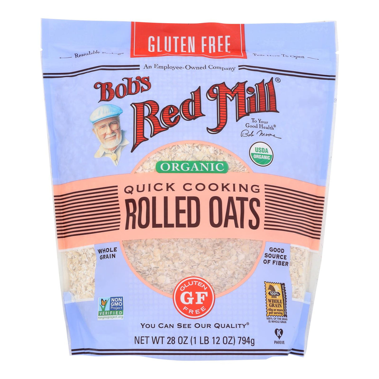 Oats, Quick Cooking Rolled,4 - 28 OUNCE