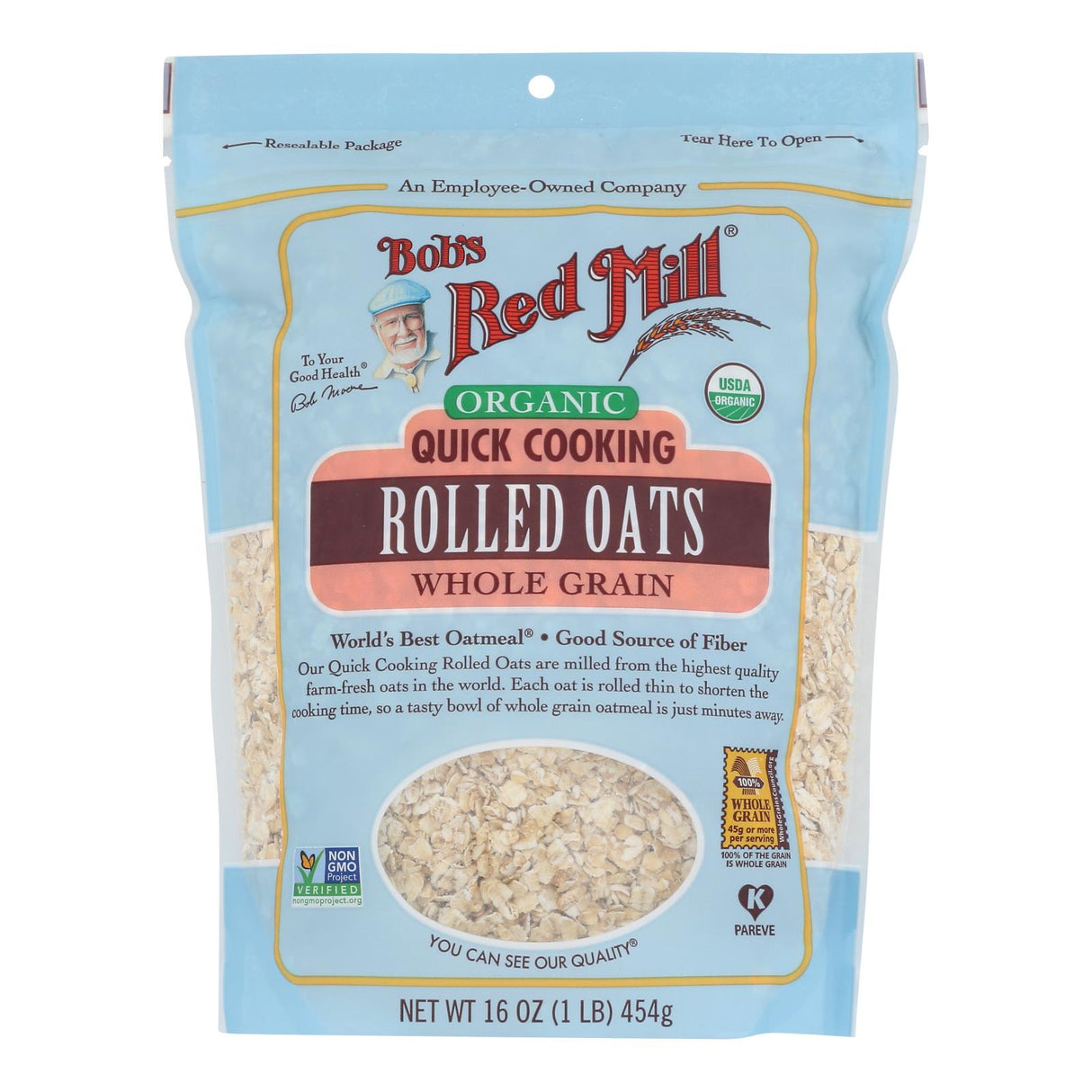 Oats, Quick Cook Rolled,4 - 16 OUNCE