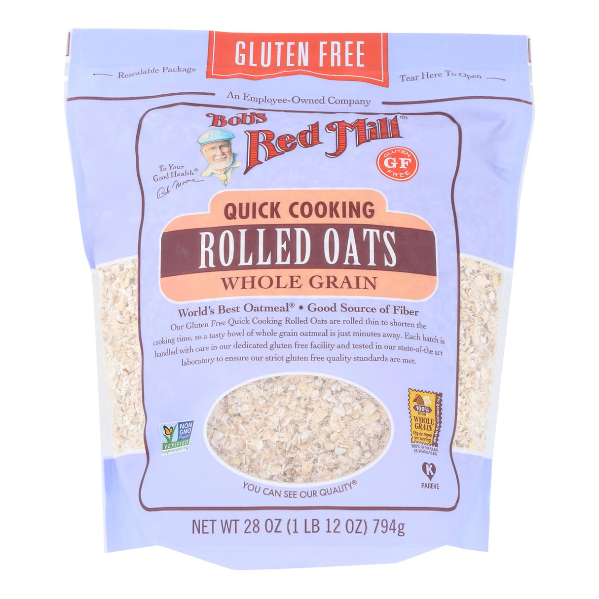 Oats, Quick Cooking Rolled,4 - 28 OUNCE