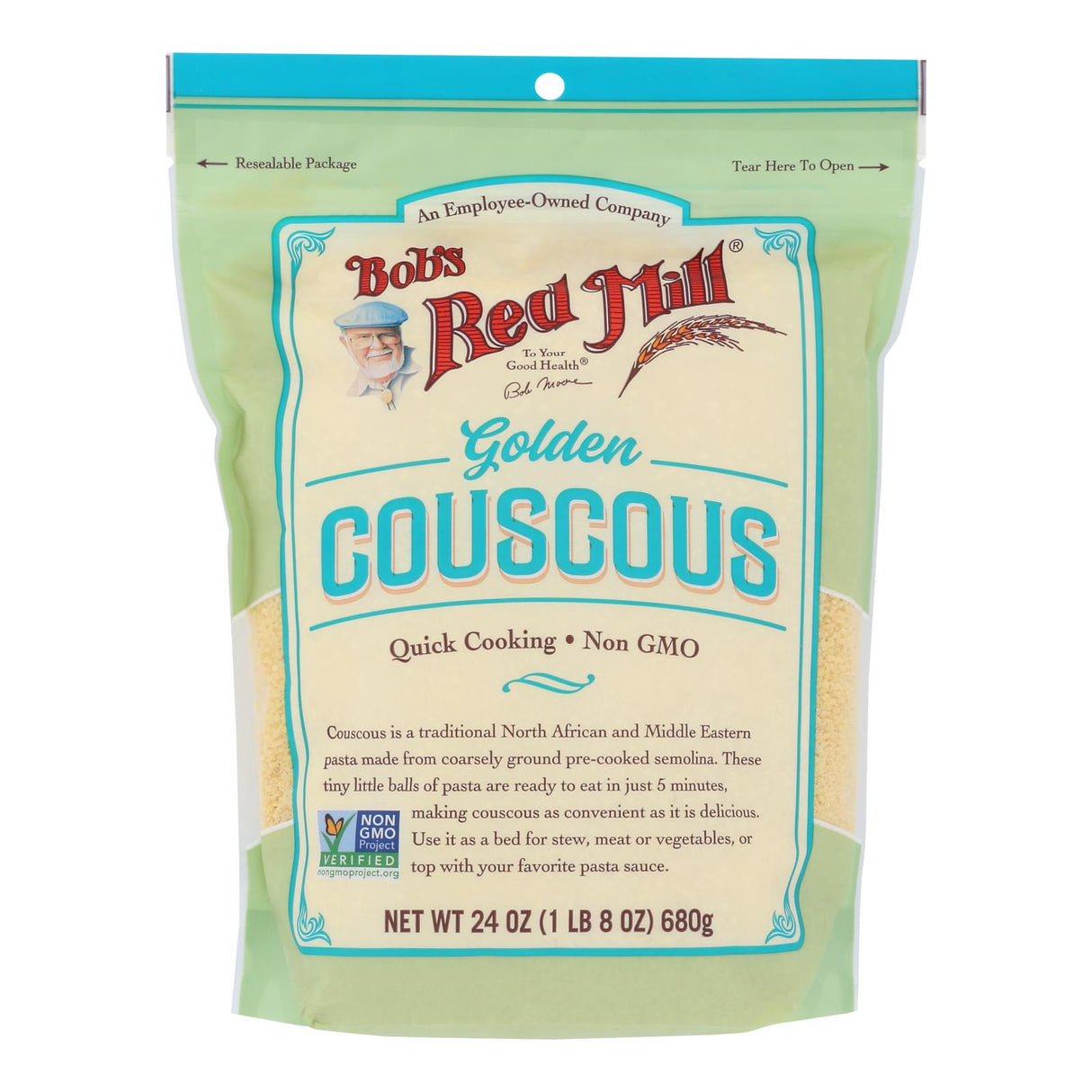 Couscous, Golden, Resealable Package,4 - 24 OUNCE