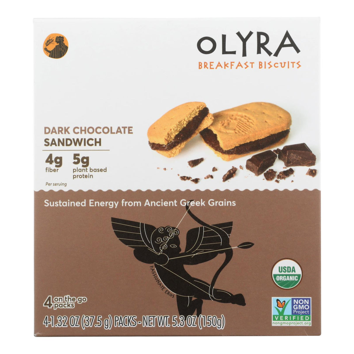 Biscuit, Breakfast Sandwich, Dark Chocolate, Single-Serve, 1.32 Ounce,6 - 4 COUNT