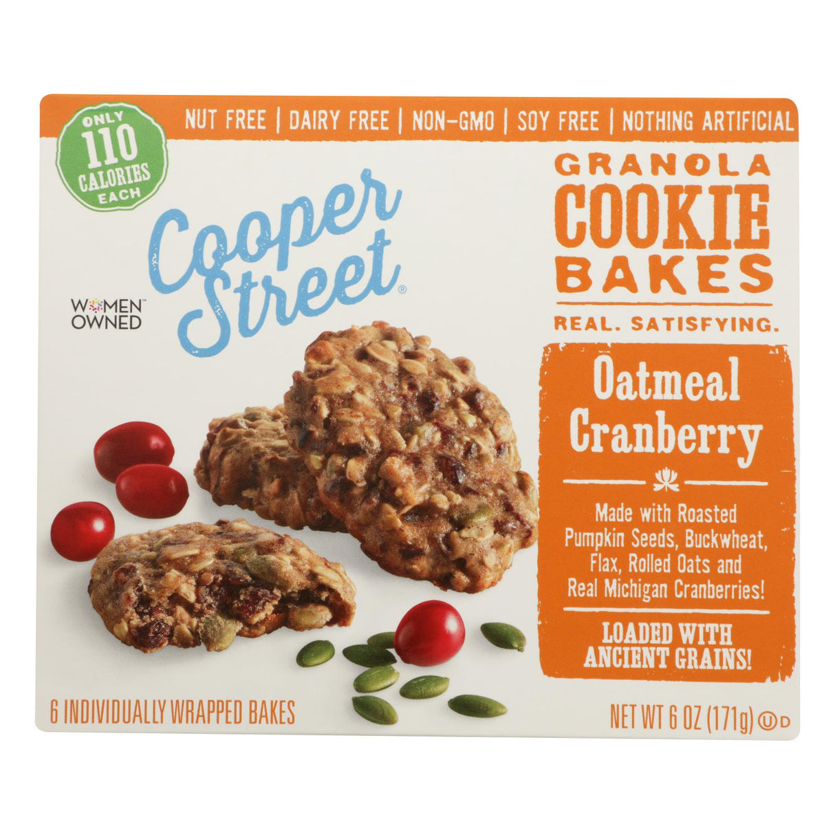 Bars, Granola Cookie, Cranberry, 1 Ounce,6 - 6 COUNT