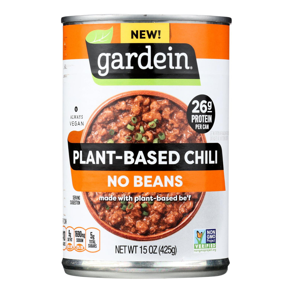 Chili, Beef, Plant-Based, without Beans, Ready-to-Use,12 - 15 OUNCE