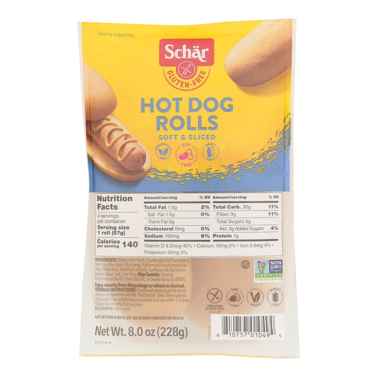Buns, Hot Dog, Sliced,4 - 8 OUNCE