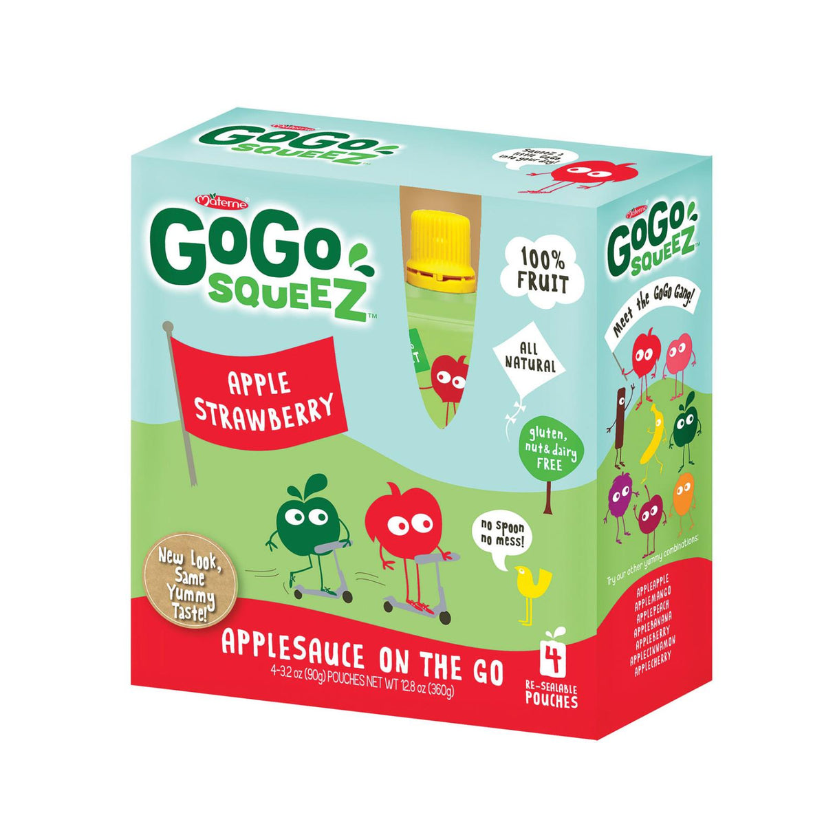 Applesauce, Strawberry, Squeeze Pouch, 3.2 Ounce,12 - 4 COUNT