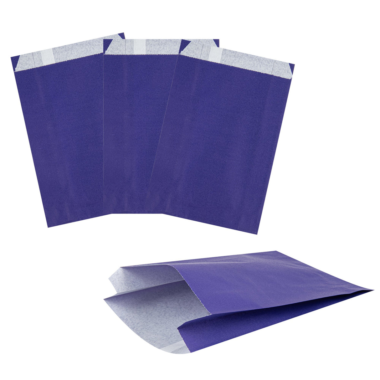Bags, French Fry & Snack, Bag Tek 4.25 x 1.50 x 6.25 Inch, Paper, Purple,100 - 1 EACH