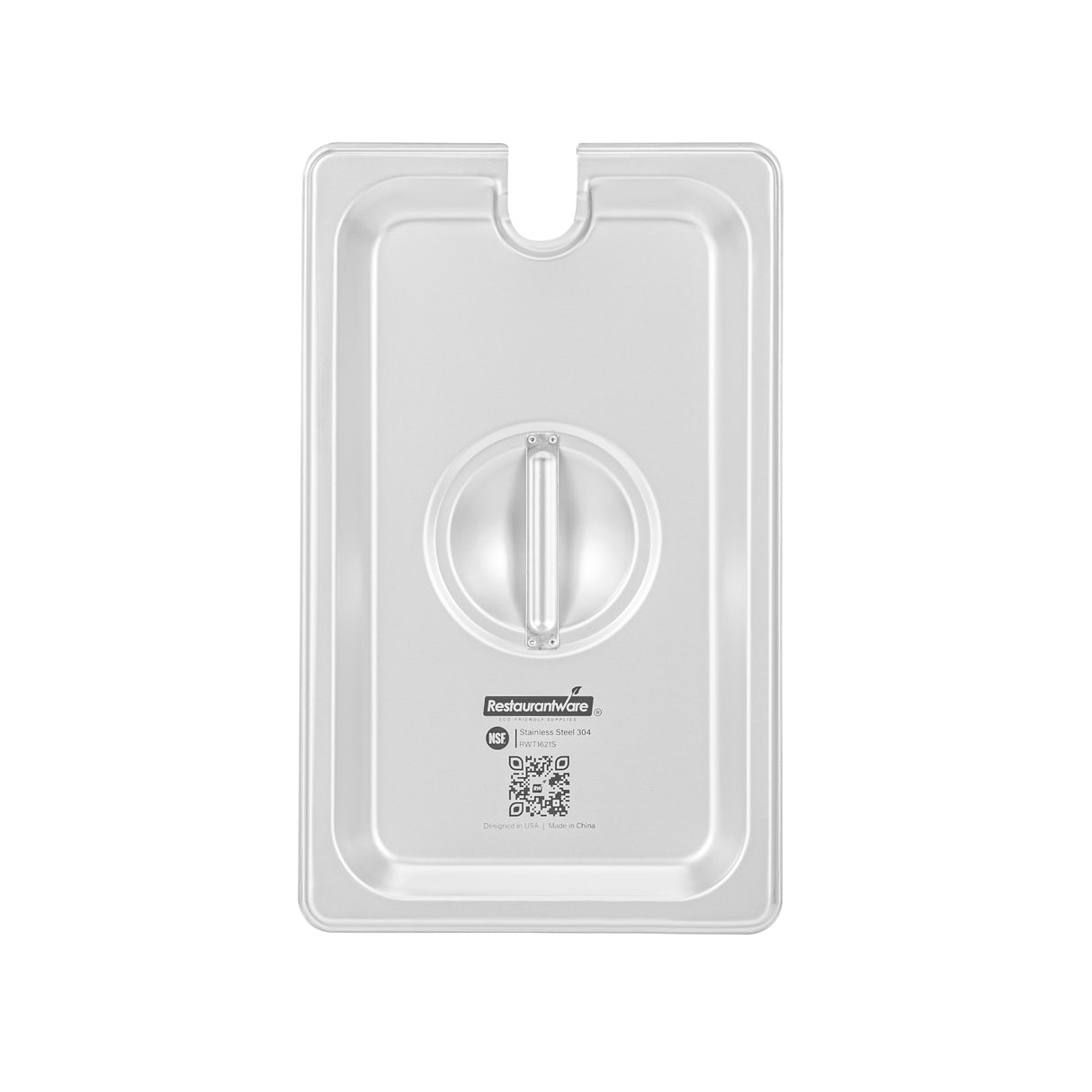 Lid, Steam Table, Kitchen Tek, Quarter-Size, Stainless Steel, Slotted,12 - 1 EACH