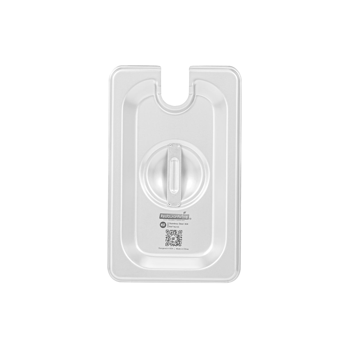 Lid, Steam Table, Kitchen Tek, Ninth-Size, Stainless Steel, Slotted,12 - 1 EACH