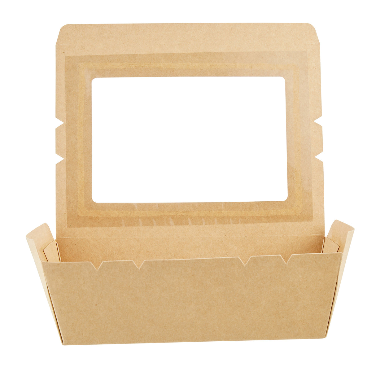 Containers, Take-Out, Cafe Vision 71 Ounce, Paper, Kraft, Large, 8.75 x 6.50 x 2.50 Inch, Hinge-Lock,4 - 50 COUNT
