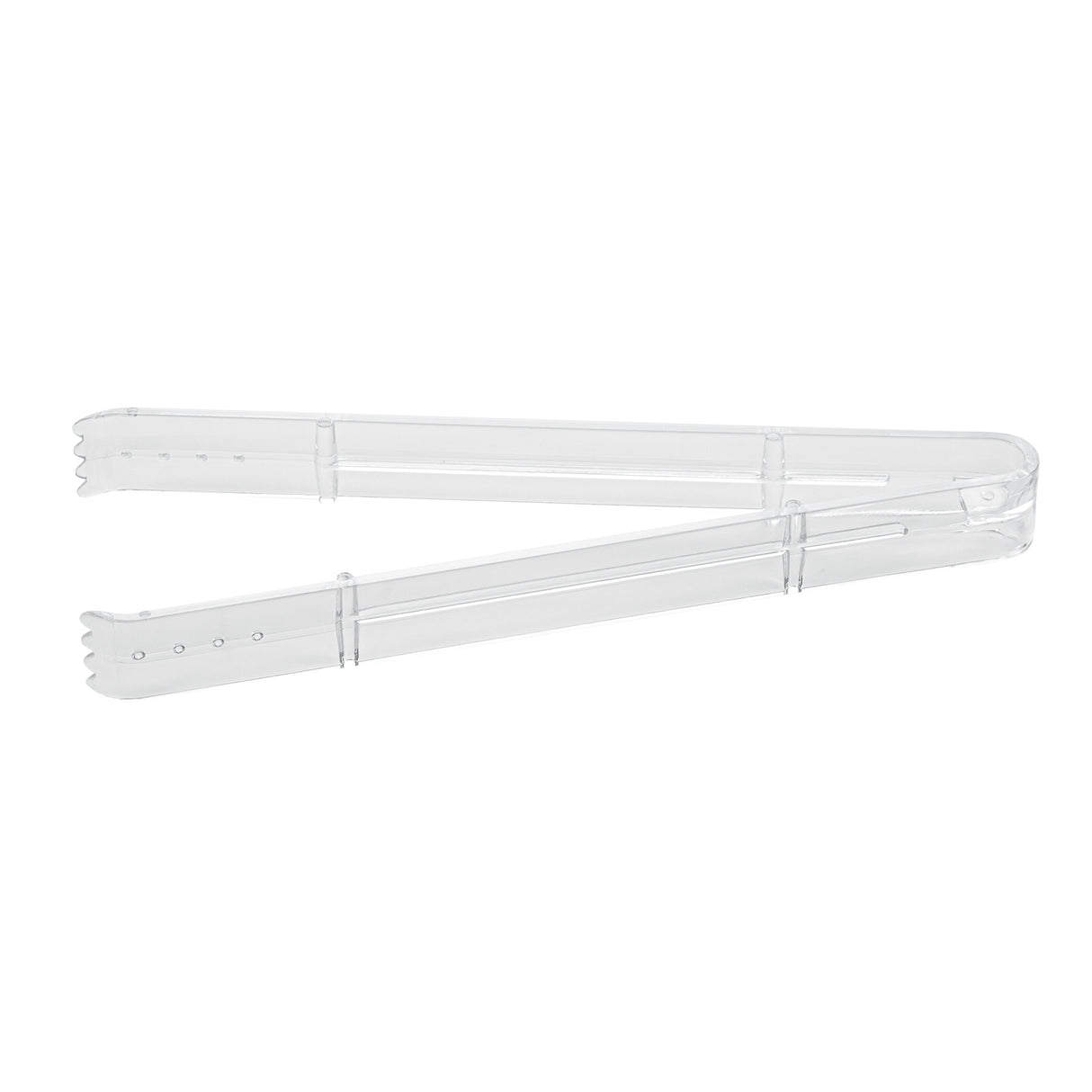 Tongs, Serrated, Cater Tek Heavy-Duty, 9 Inch, Plastic, Clear,10 - 10 COUNT