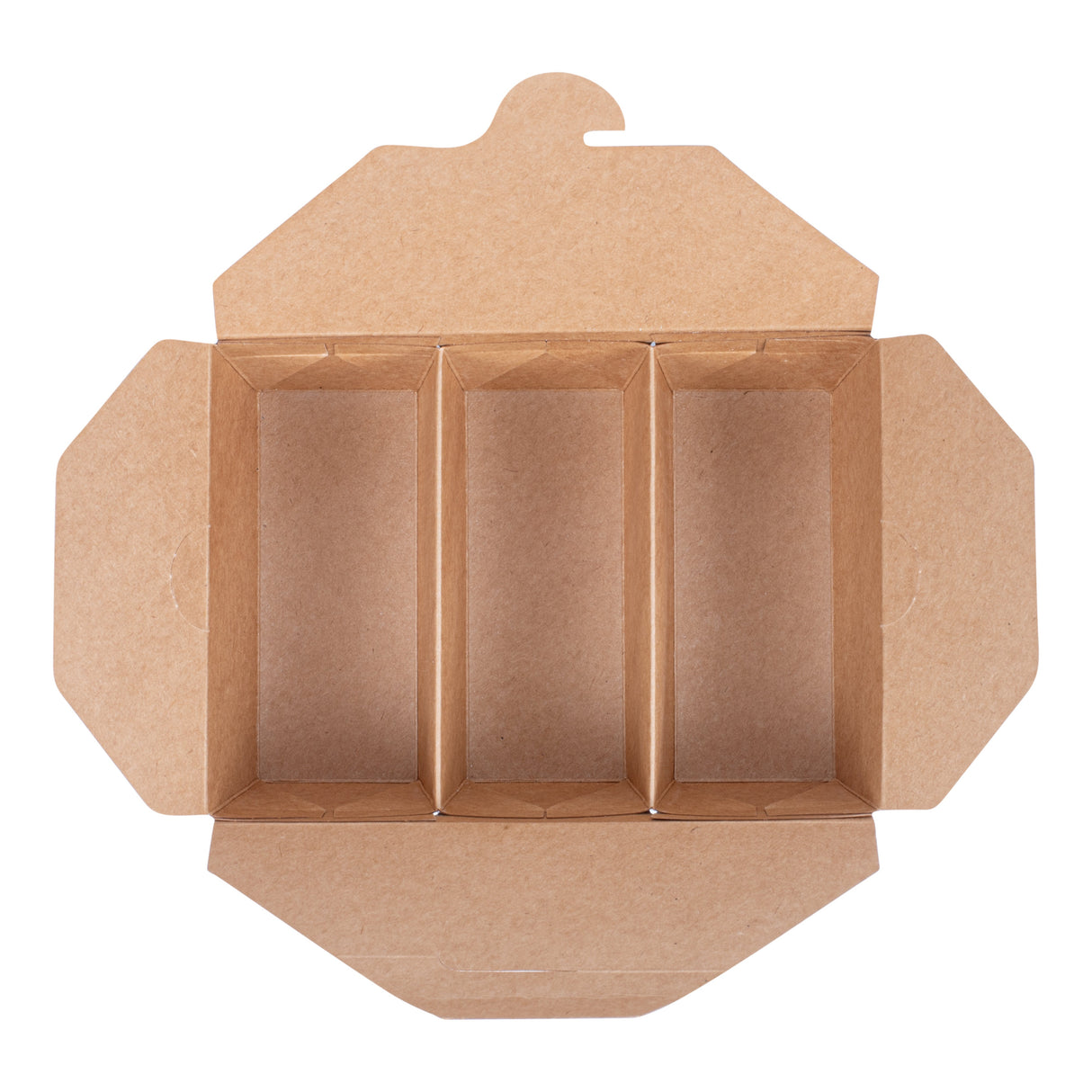 Containers, 3-Compartment Taco Take-Out, Sustain 7.50 x 5.50 x 2 Inch, PLA Lined Paper, Kraft,100 - 1 EACH