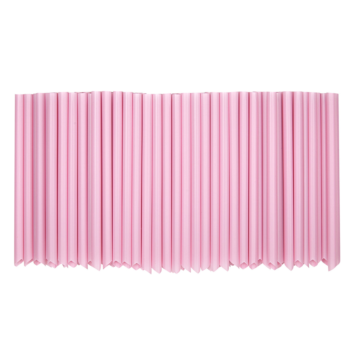 Straws, Basic Nature, Plastic, Pink, Pointed, 9 Inch, Extra Wide, Unwrapped, PLA,10 - 100 COUNT