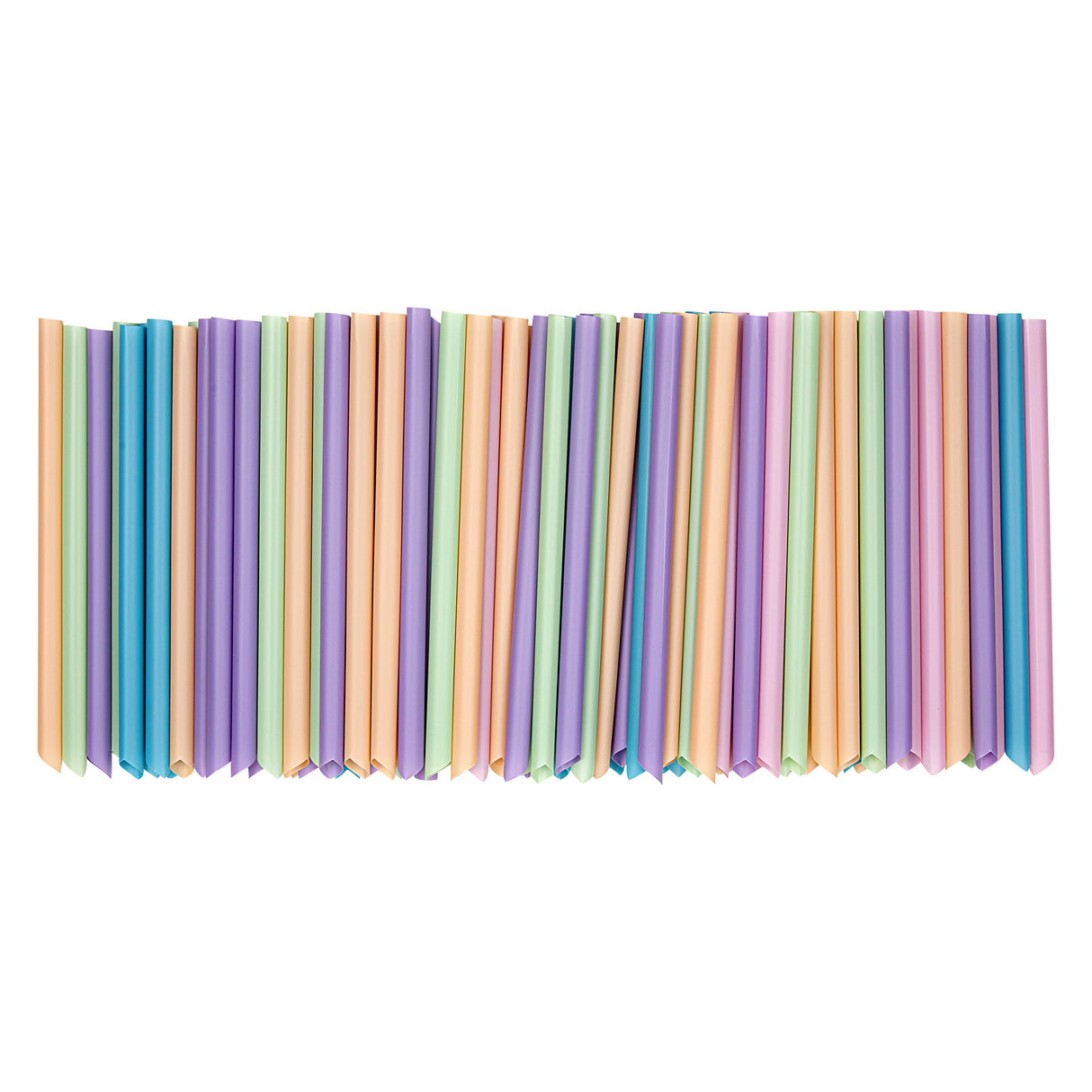 Straws, Basic Nature, Plastic, Assorted, Pointed, 9 Inch, Unwrapped, PLA,10 - 100 COUNT
