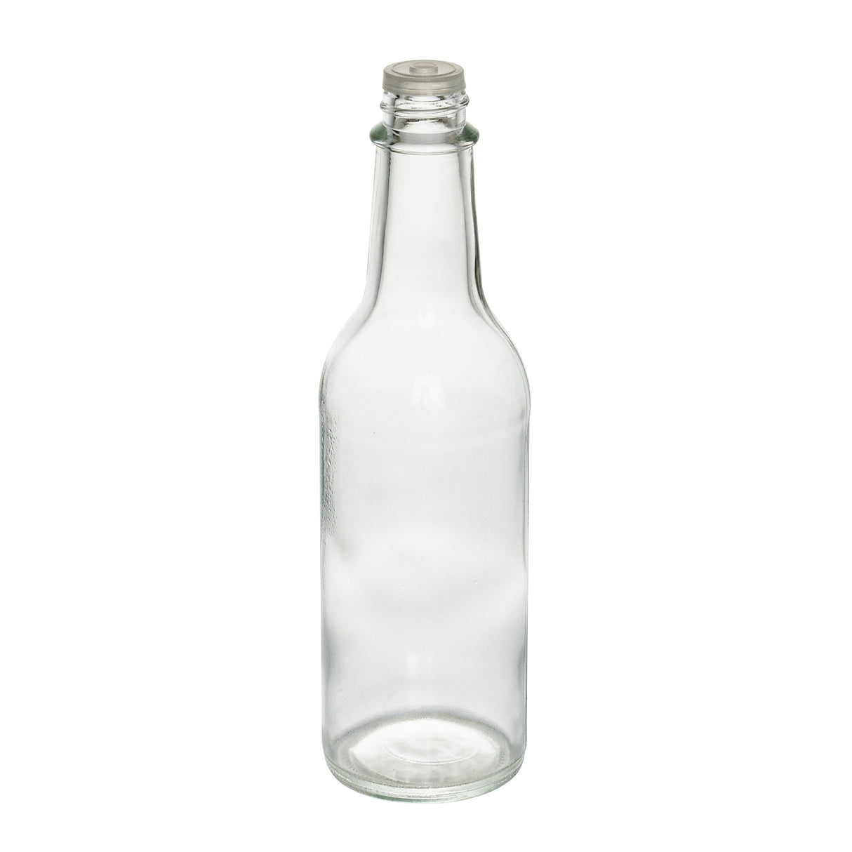 Bottles, Woozy, Vetri 9 Ounce, Glass, 2.25 x 2.25 x 7.75 Inch, Black Cap,10 - 1 EACH