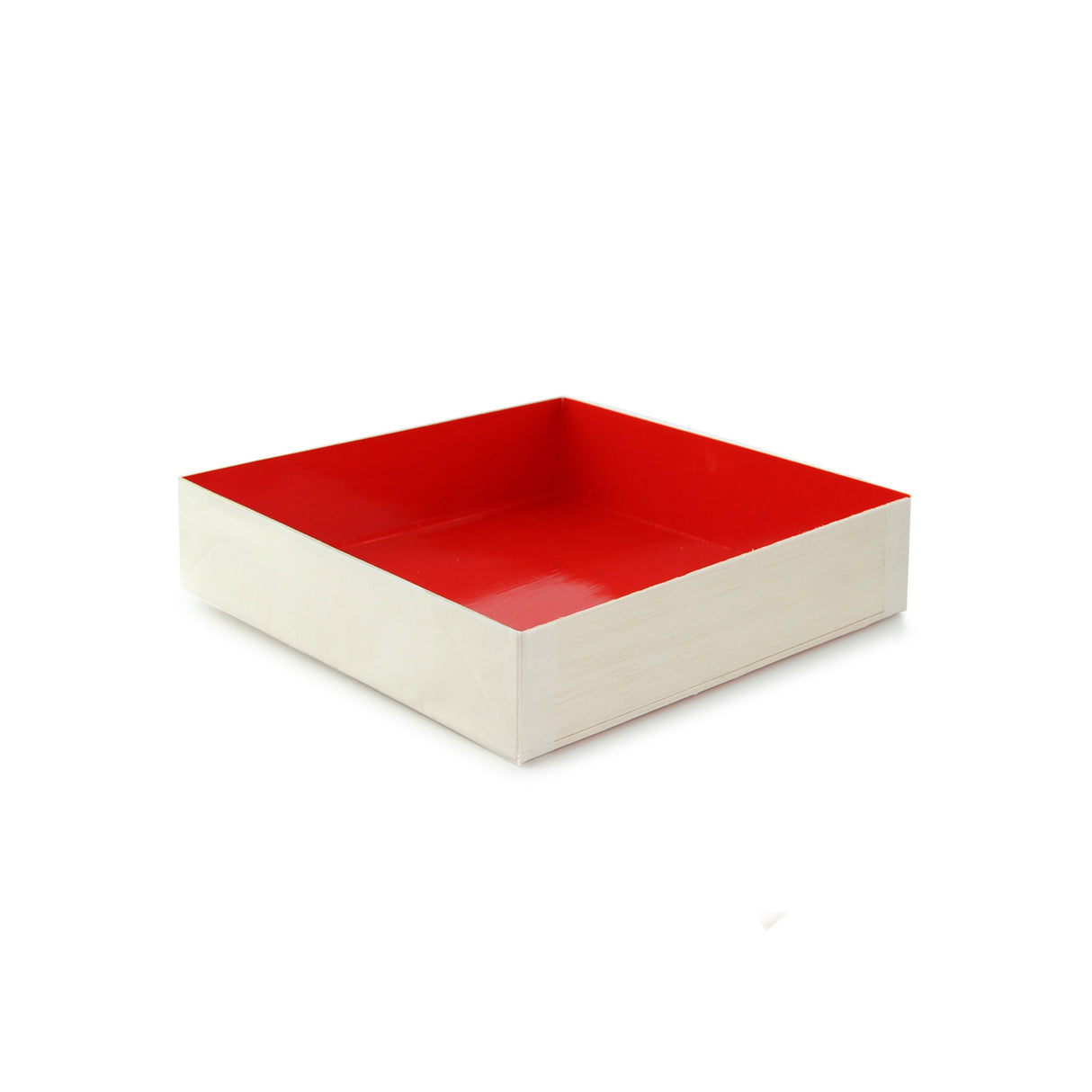 Boxes, Folding, 6.3 x 6.3 x 1.4 Inch, Wooden, Shiny Red Interior,1 - 100 COUNT