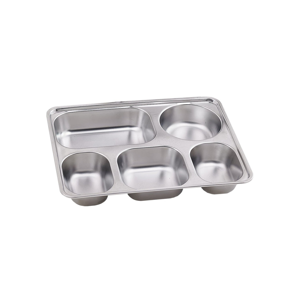 Trays, 5-Compartment, Noxtray 11 x 8.66 x 1.57 Inch, Stainless Steel, with Polypropylene Lids,10 - 1 EACH