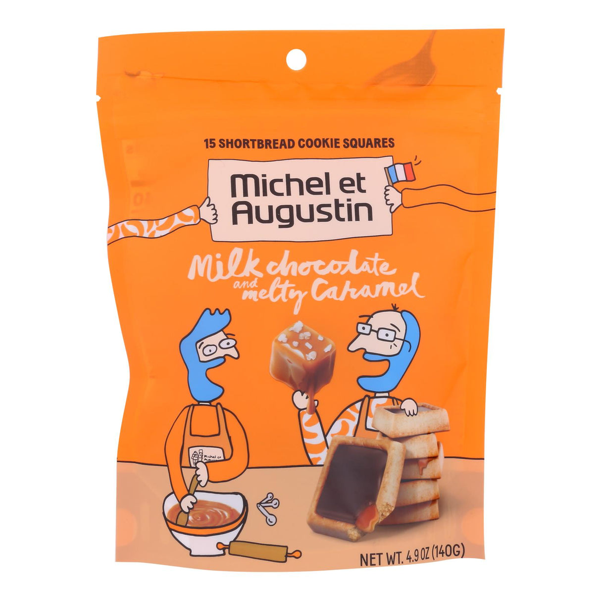 Cookies, Shortbread, Milk Chocolate & Caramel, Square, 0.33 Ounce,6 - 15 COUNT