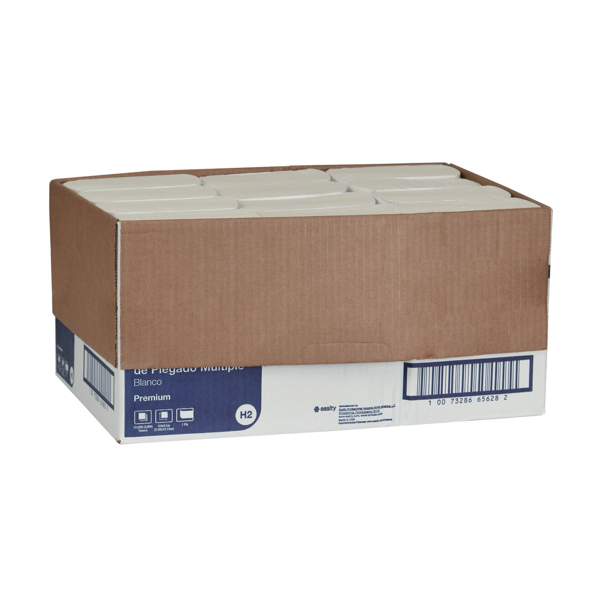 Towels, Multifold Hand, 1-Ply, White, 9 x 9.5 Inch,12 - 250 COUNT