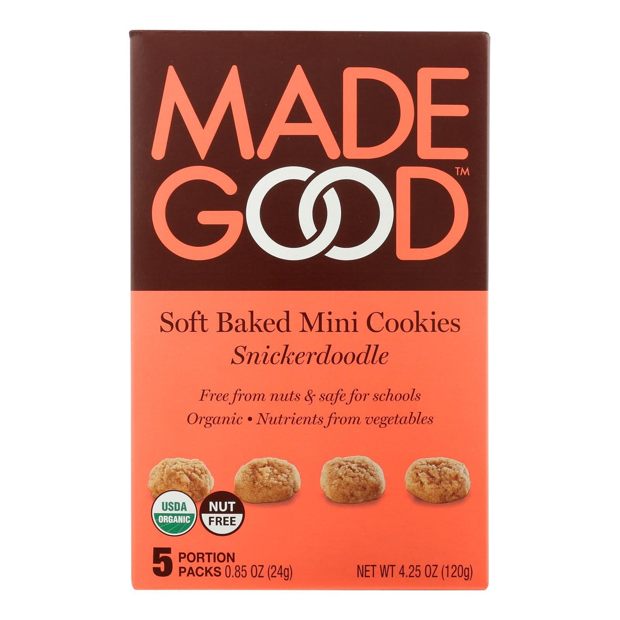Cookies, Soft Mini, Snickerdoodle, Portion Packs, Shelf-Stable, 0.85 Ounce,6 - 5 COUNT