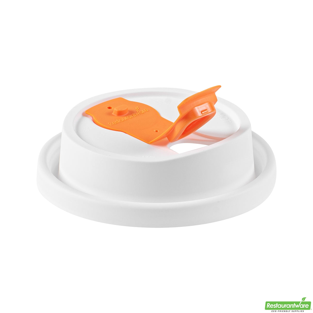 Lids, Restpresso, Plastic, White, Hinged Spout Cover, for 8/12/16/20 Ounce Coffee Cup,25 - 1 EACH