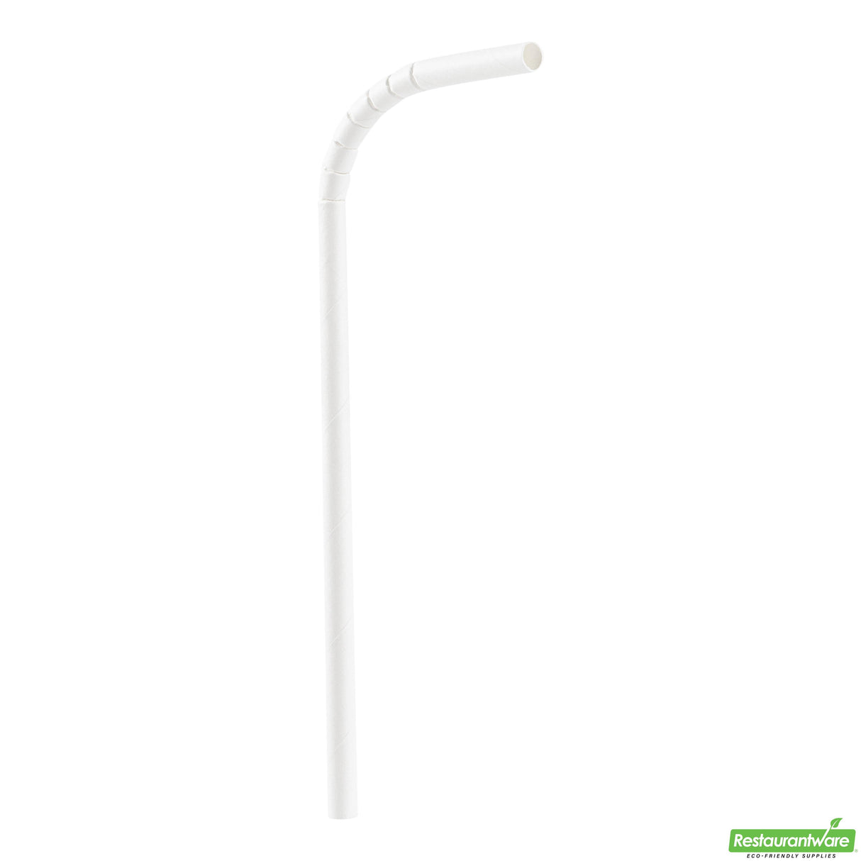 Straws, Bendable, Basic Nature, Paper, White, 7.75 Inch, Unwrapped,100 - 1 EACH