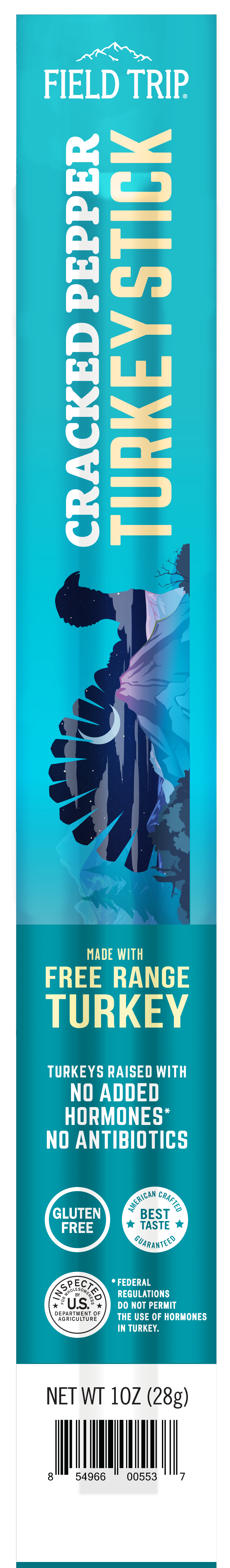 Meat Sticks, Turkey, Cracked Pepper,24 - 1 OUNCE