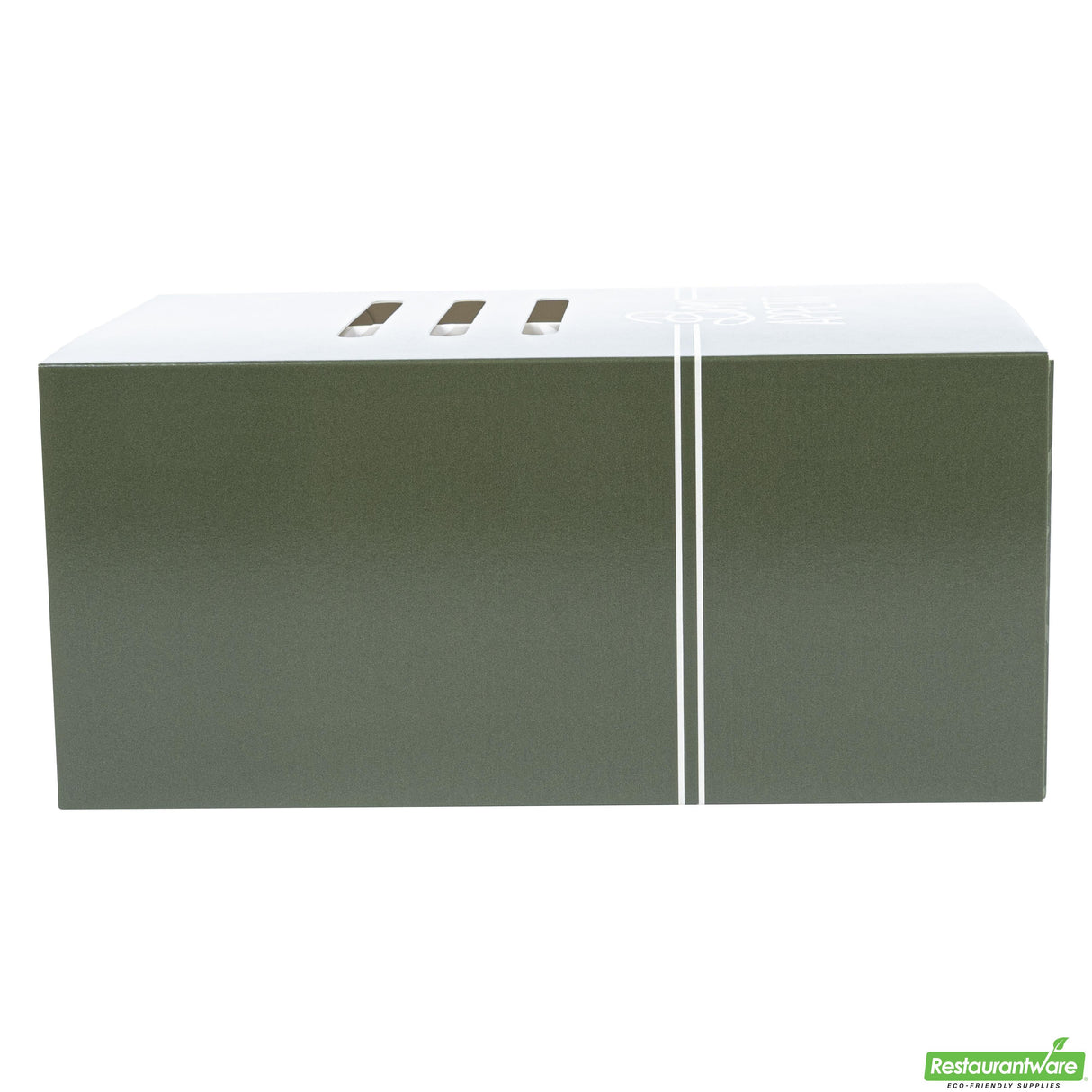 Trays, 2-Compartment Hot Dog & Sandwich, Cater Tek 8.25 x 5.75 x 3.75 Inch, Paper, Green, Rectangular, includes Cover,100 - 1 EACH