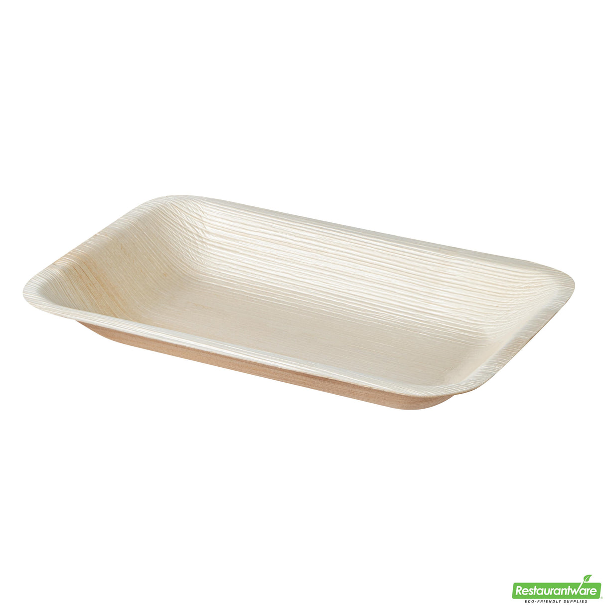 Plates, Deep, Indo 9.50 x 6 x 1.25 Inch, Palm Leaf, Natural, Rectangular,4 - 25 COUNT