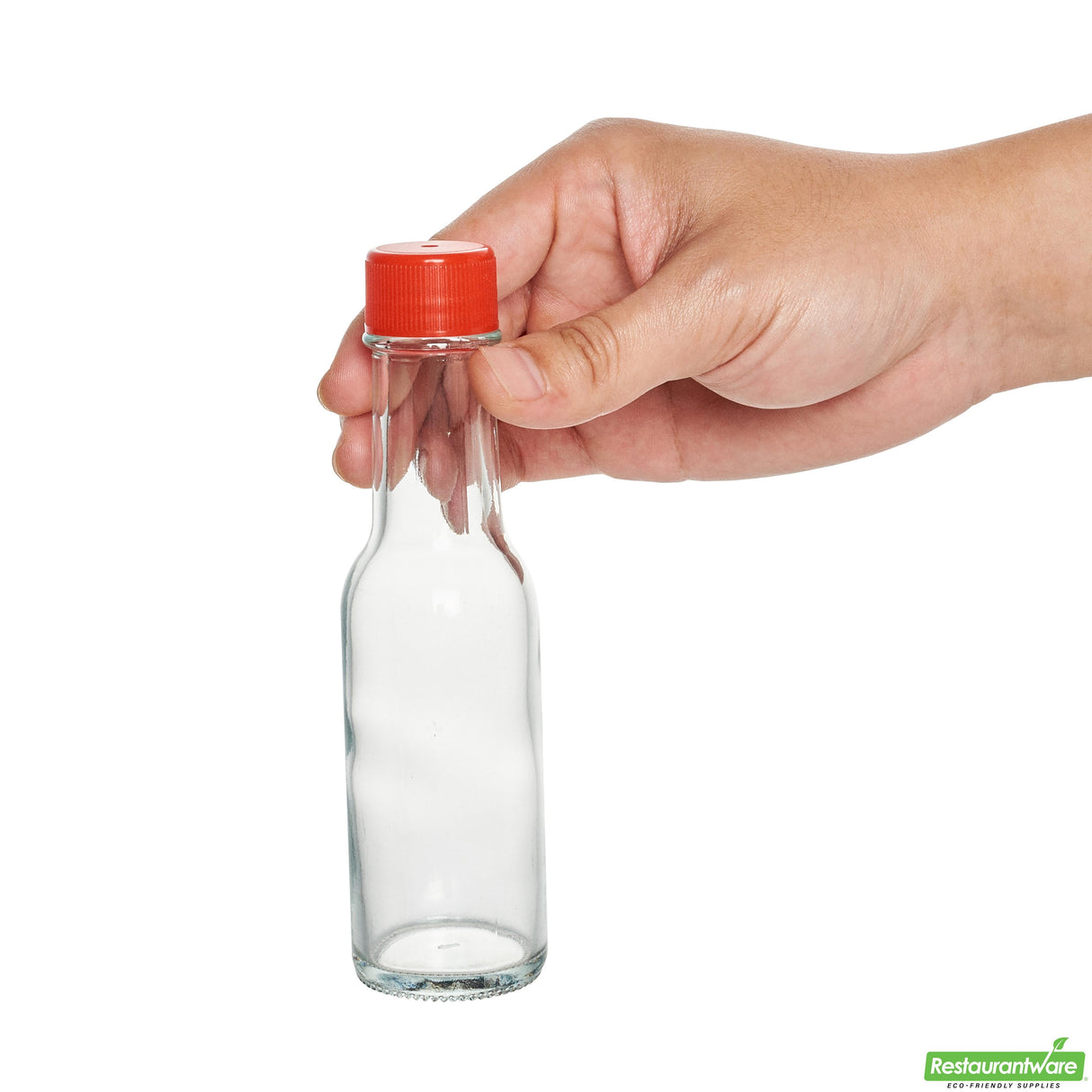 Bottles, Woozy, Vetri 3 Ounce, Glass, 1.50 x 1.50 x 6 Inch, Red Cap,10 - 1 EACH