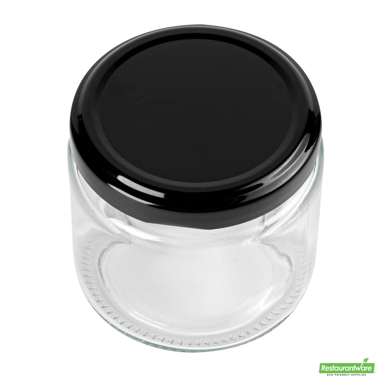 Jars, Storage, Vetri 6 Ounce, Glass, includes Black Metal Lid,10 - 1 EACH