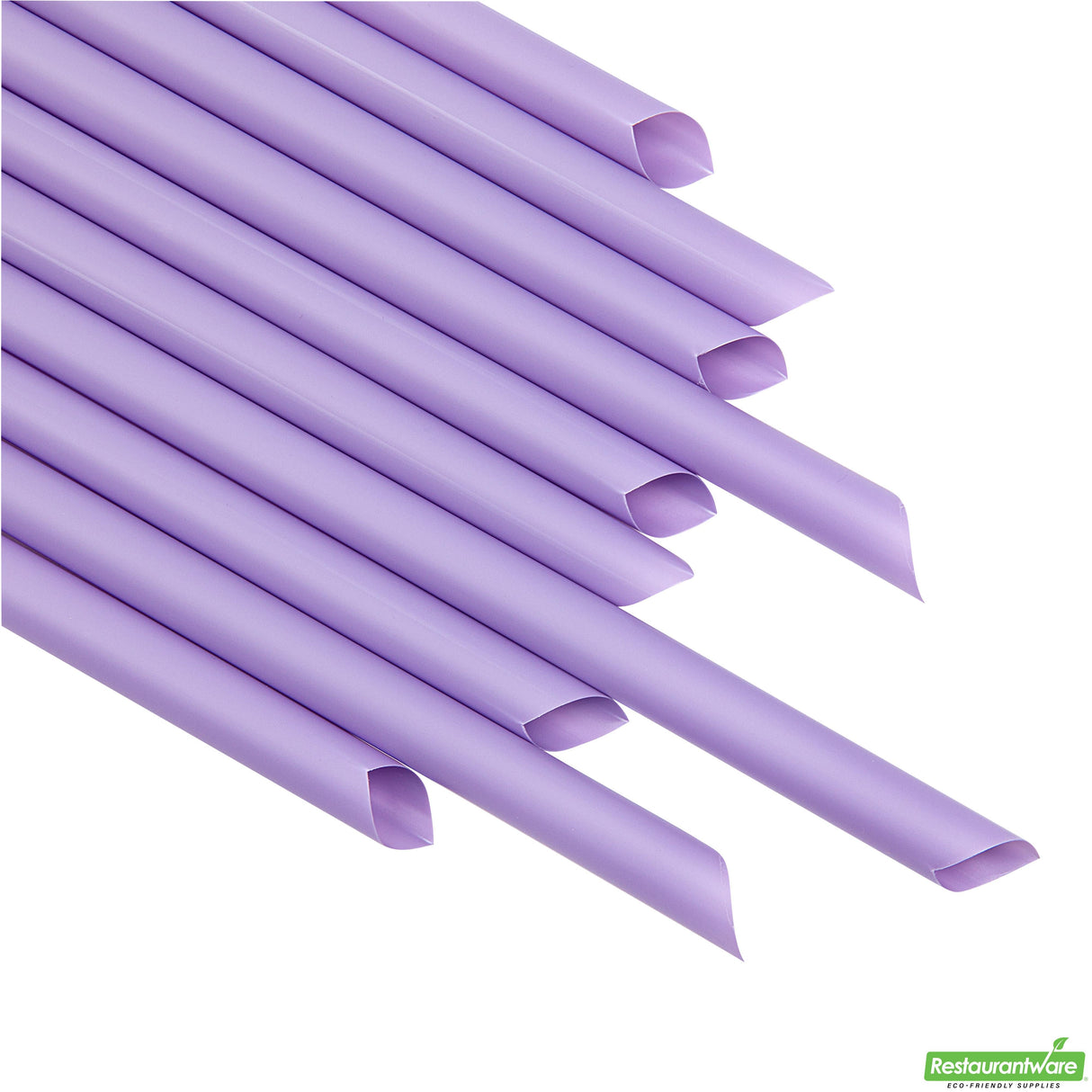 Straws, Boba, Basic Nature, Plastic, Purple, Pointed, 9 Inch, Unwrapped, PLA,100 - 1 EACH
