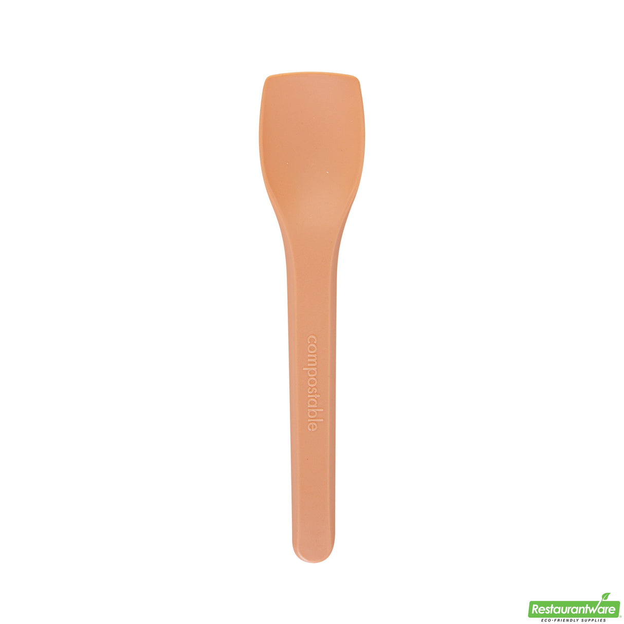 Spoons, Ice Cream, Basic Nature, Plastic, Orange, 4 Inch, Heat-Resistant, CPLA,100 - 1 EACH