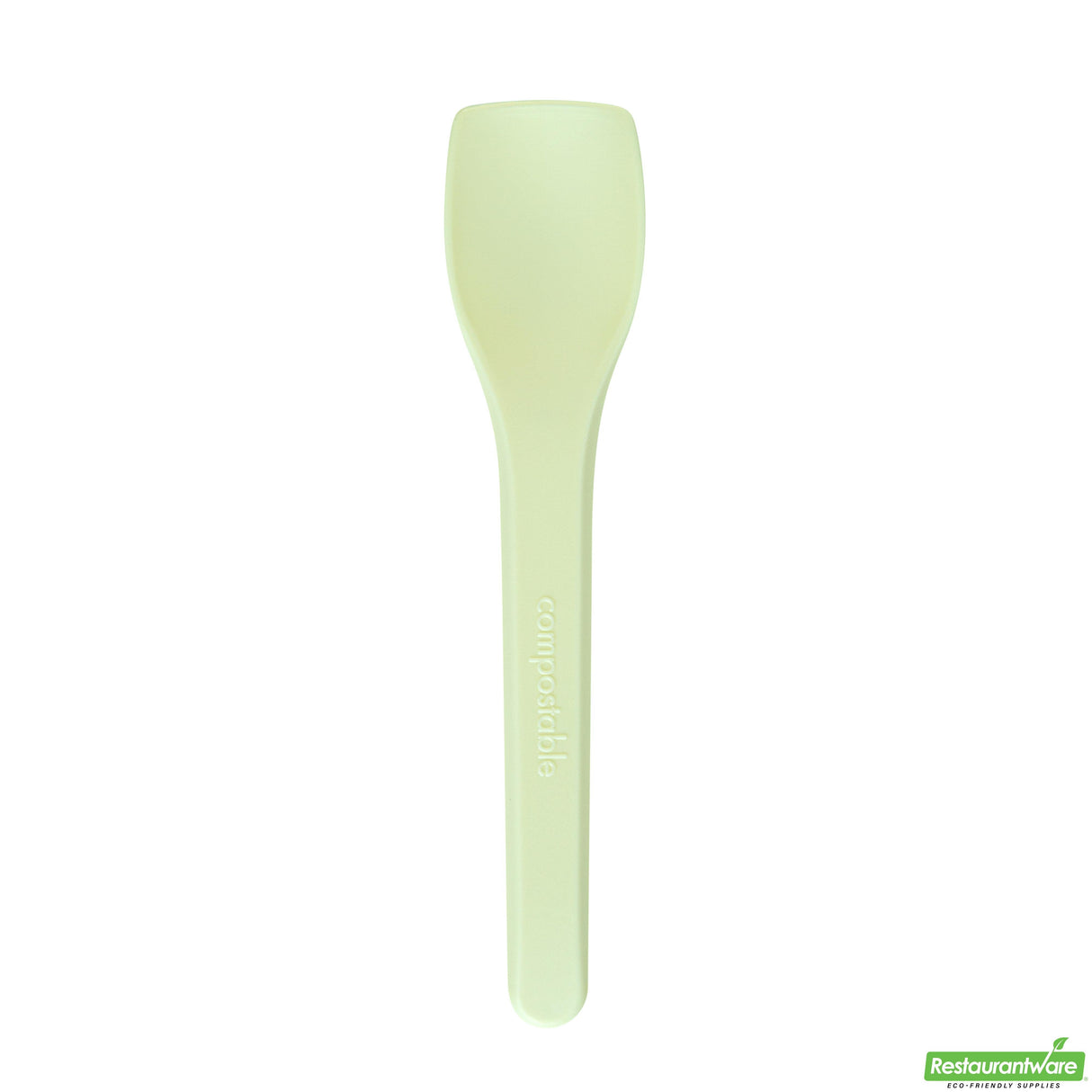 Spoons, Ice Cream, Basic Nature, Plastic, Yellow, 4 Inch, Heat-Resistant, CPLA,10 - 100 COUNT