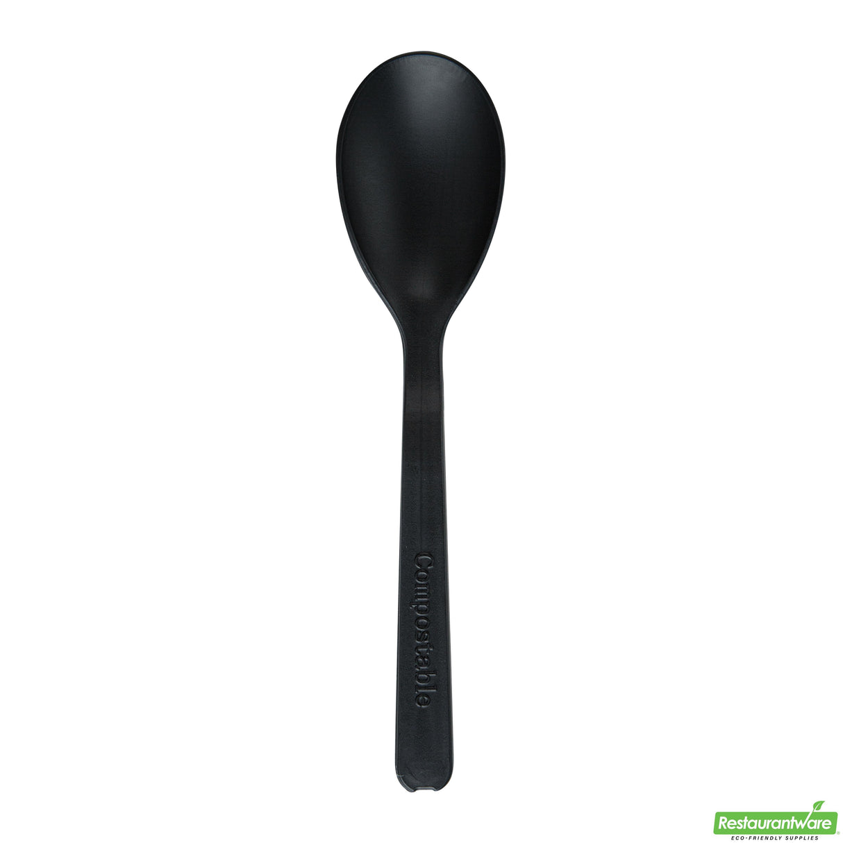 Spoons, Mini, Basic Nature, Plastic, Black, 4 Inch, Heat-Resistant, CPLA,10 - 100 COUNT