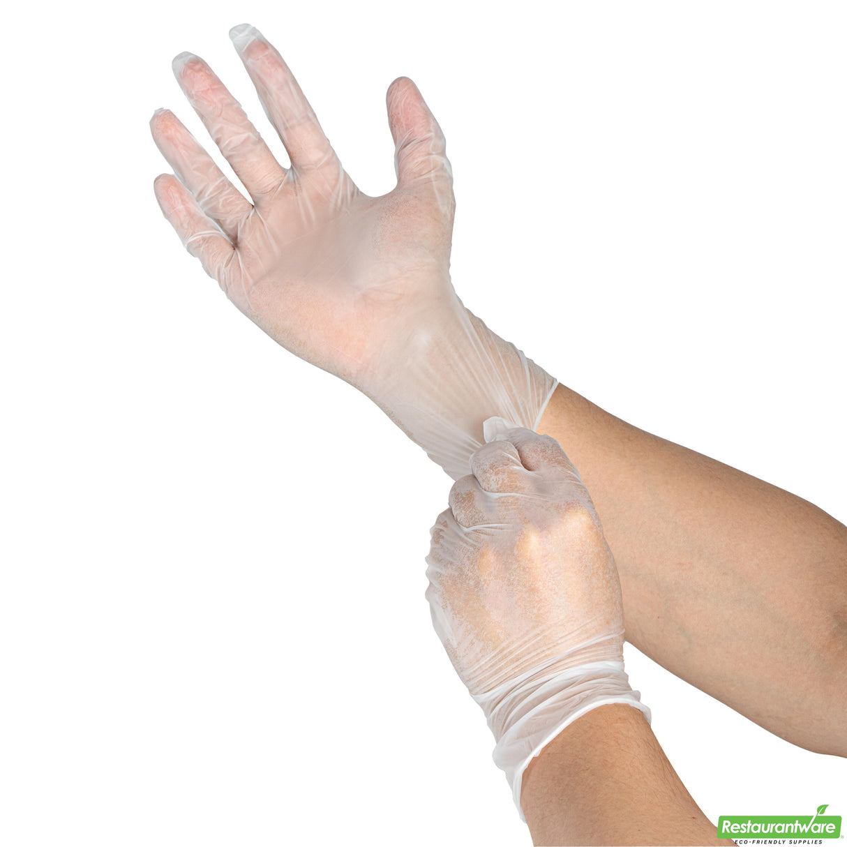 Gloves, Vinyl, Serve Secure Synmax Large, Powder-Free, Clear, 9 x 4.25 Inch,10 - 100 COUNT