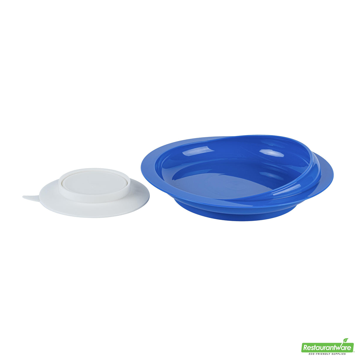 Plates, Scoop, Adapt Tek Plastic, 9 x 9 x 2.25 Inch, Blue, Suction Base,20 - 1 COUNT