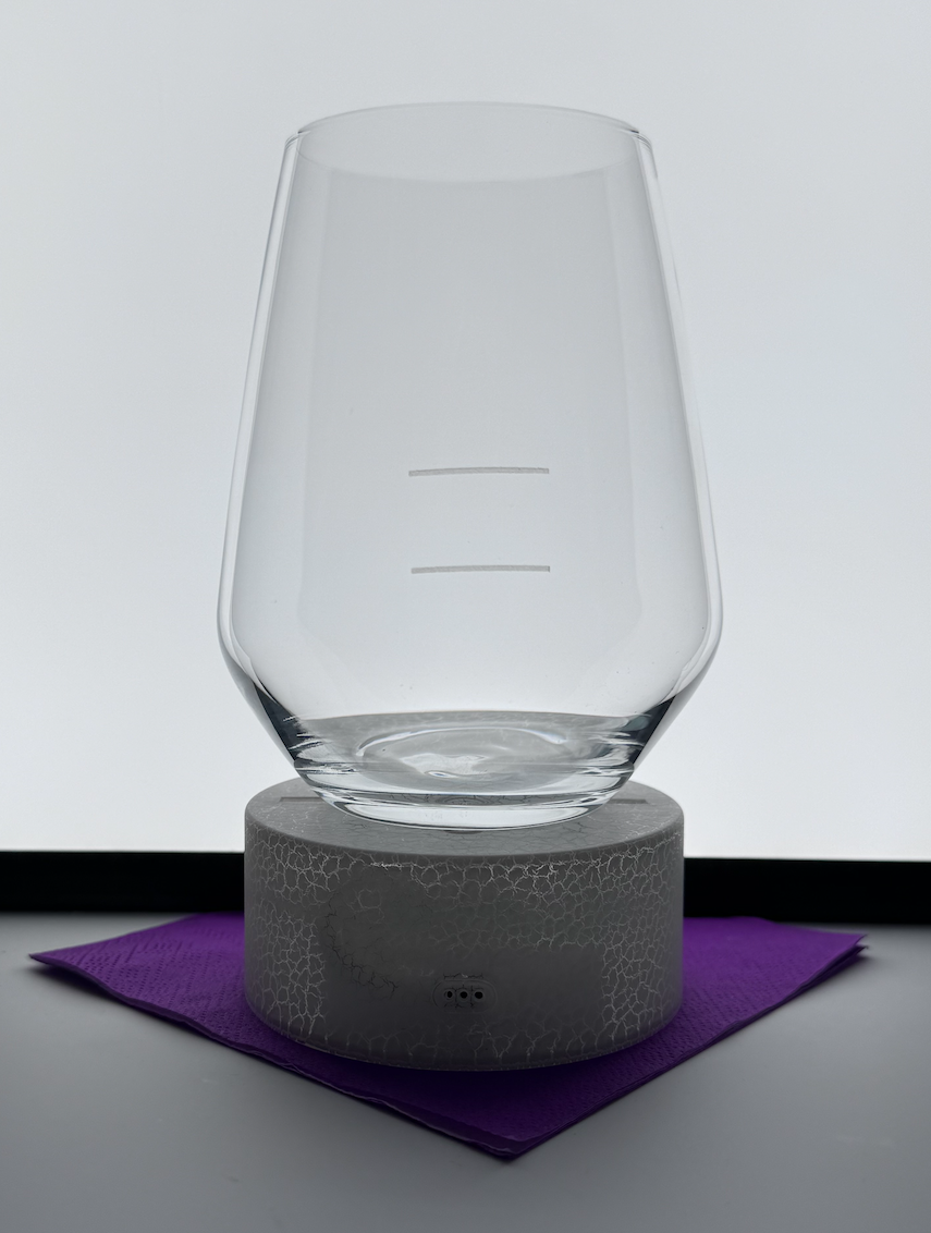 Glasses, Wine, Prism, 18 Ounce, Stemless, Etched 6 & 9 Ounce Pour Line,12 - 1 EACH