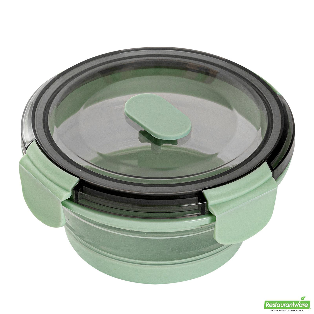 Containers, Food Storage, Fresh Hero 14 Ounce, Airtight Collapsible, Green, Silicone, 5.50 x 5.50 x 2.75 Inch, includes Vented Lid,20 - 1 EACH
