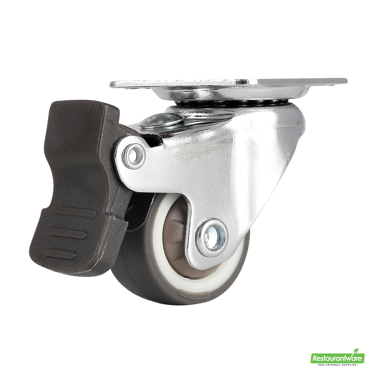 Casters, Swivel Plate, RW Hardware, 1 Inch, Gray, includes Breaks & Mounting Hardware,4 - 1 EACH