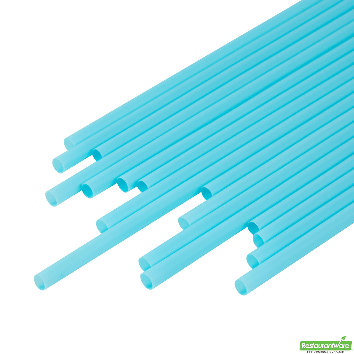 Straws, Vanish, Plastic, Blue, 8.25 Inch, PHA,10 - 100 COUNT