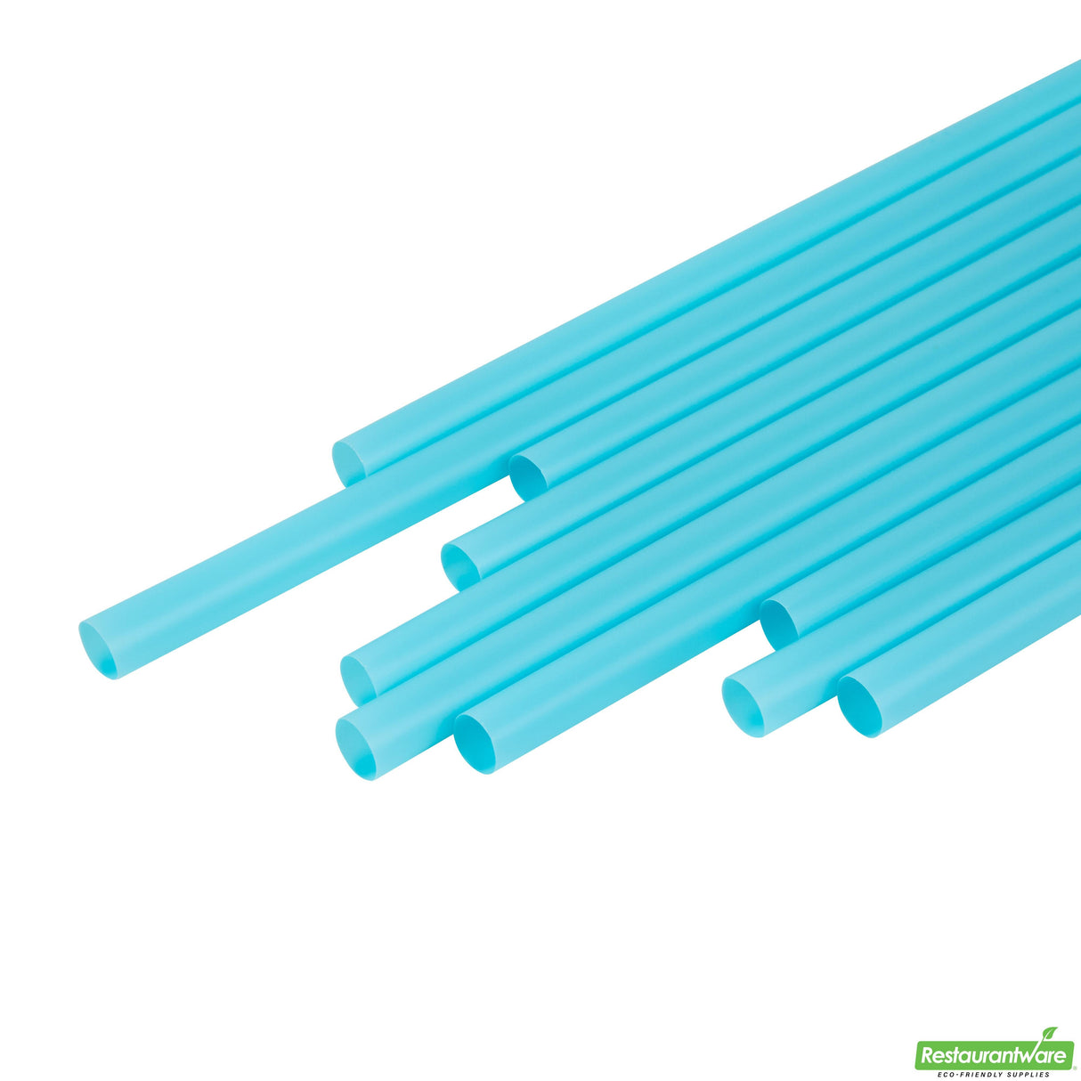 Straws, Vanish, Plastic, Blue, 9 Inch, PHA,10 - 100 COUNT
