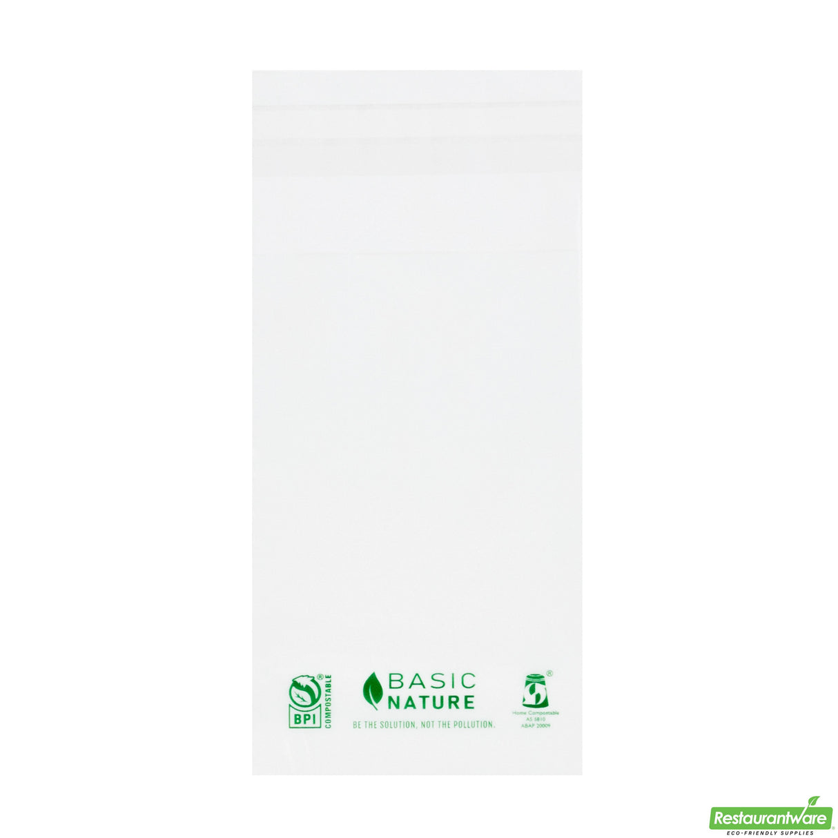 Bags, Self-Sealing, Basic Nature 5 x 3 Inch, Plastic, Clear, PLA, PBAT Lip & Tape,100 - 1 EACH