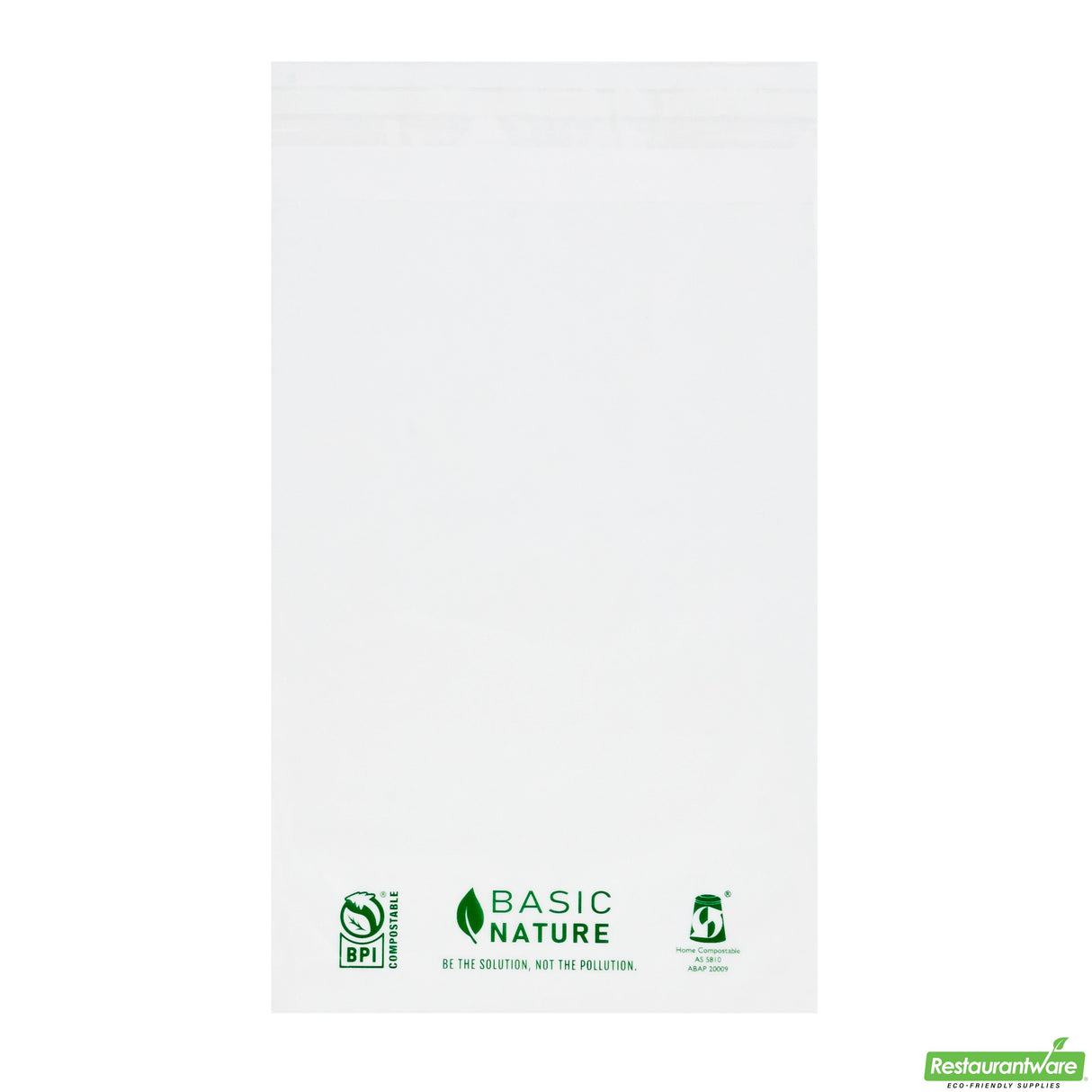 Bags, Self-Sealing, Basic Nature 9 x 6 Inch, Plastic, Clear, PLA, PBAT Lip & Tape,100 - 1 EACH